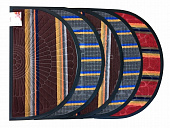 картинка Коврик придверный с ворсом на резиновой основе 50*80 см полуовал в ассортименте (цветной принт)/24шт — Великий Путь