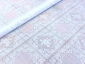 картинка Клеенка ПВХ без основы ажурная 1,37*20м, БЕЛЫЙ мод. TR-682 — Великий Путь